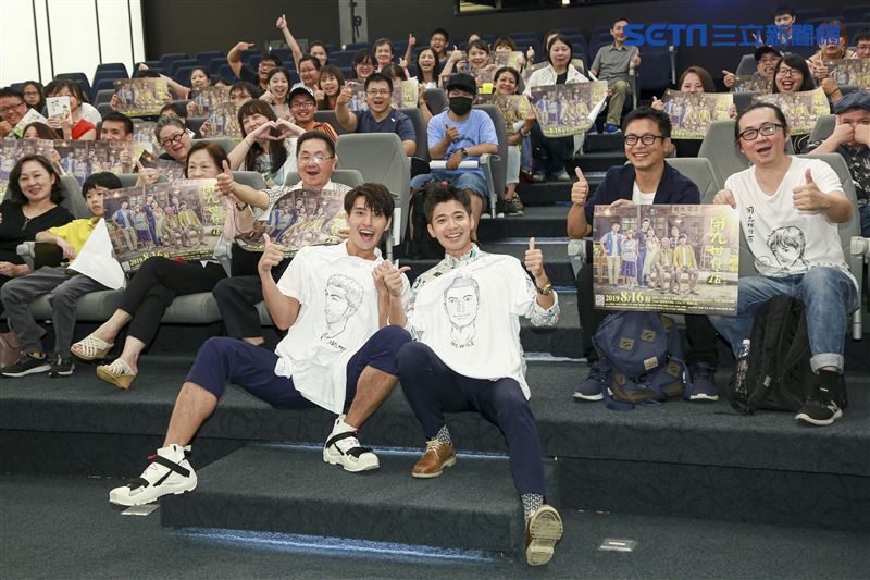 用九柑仔店試映會，導演高炳權、漫畫家阮光民、演員陳禕倫及侯彥西出席。（圖／記者林士傑攝影）