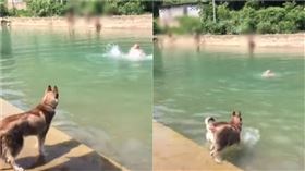 主人溺水。（圖／翻攝自翻攝自抖音APP用戶「1707495339」）