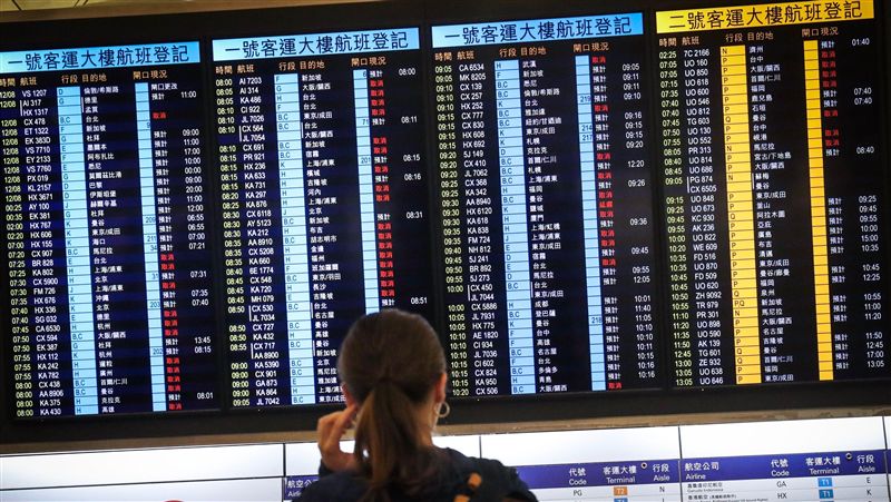 香港機場恢復　台港部分航班仍取消