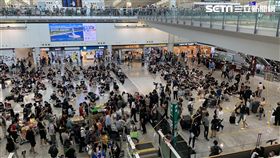  反送中／示威民眾聚集！香港機場「黑潮湧現」再度癱瘓（圖／民眾提供）