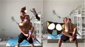 俄羅斯,抖音,雙層床,跳躍,幼童,兒童,親子,危險,翻轉,受傷,擁抱,拍攝,　圖／翻攝自IG