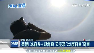 美！天空現「22度日暈」民眾瘋搶拍