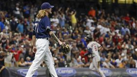 ▲釀酒人黑德（Josh Hader）近4場比賽挨3轟。（圖／美聯社）