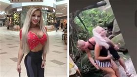 「聖水」潑女友下體！豪乳網紅拜神廟猥褻　收死亡威脅嚇呆（圖／翻攝自aryawedakarna IG）