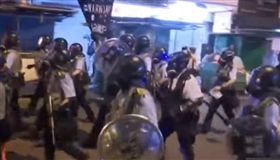 反送中,示威,港警,集結,深水涉,天水圍　圖／AP授權