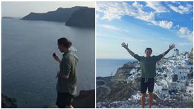 世事難預料！澳洲型男布萊登（Brendan Beasley）日前準備和交往已久的女友求婚，他挑好鑽戒、規劃了一場求婚之旅，打算給女友來個浪漫驚喜，但想不到就在出國前3個月，布萊登的女友居然向他提分手，讓布萊登傷心欲絕，決定自己出發把旅程走完，並在希臘的聖托里尼島上，把價值10萬元的鑽戒拋進愛琴海中。（圖／翻攝自Brendan IG）
