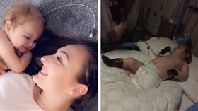 嬰四肢發黑　母驚睹「左腳自行脫落」（圖／翻攝自Abbie Wardle臉書）