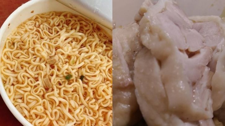 男泡麵配過期雞胸肉　手指竟失去知覺