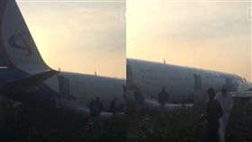 俄羅斯,莫斯科,飛機,迫降,玉米田,海鷗　圖／翻攝自YouTube