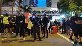 香港,反送中,政治危機,中國,拒絕,美軍艦(圖/中央社)