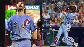 ▲哈波（Bryce Harper）敲再見滿貫砲。（圖／美聯社）