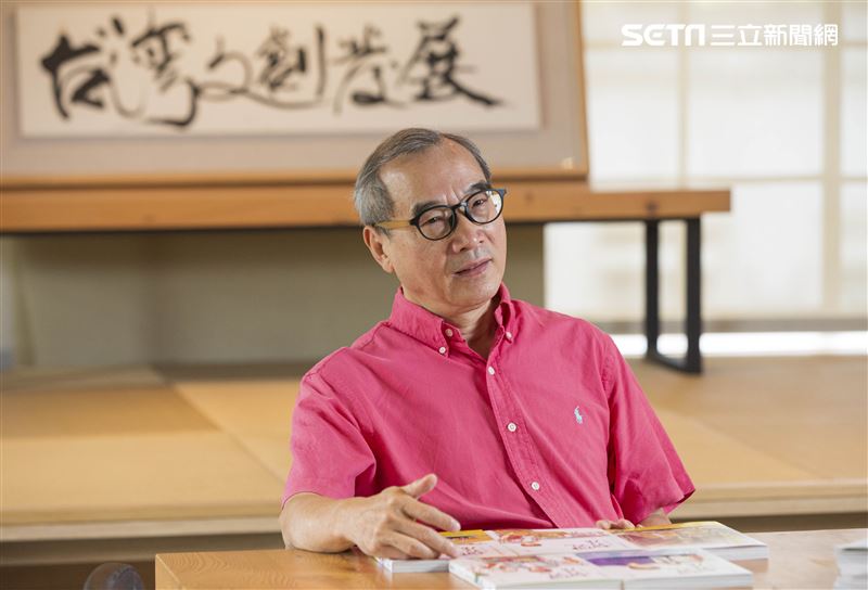 遠流出版社王榮文董事長接受三立新聞網專訪。（圖／記者林士傑攝影）