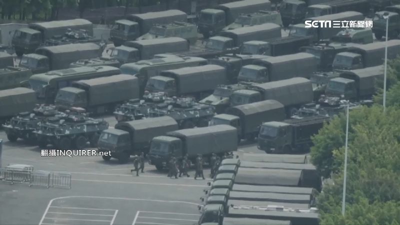 中國出動鎮暴車、裝甲車　可射催淚彈
