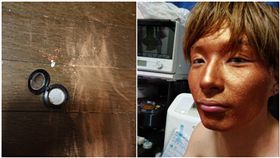 許多小資女們，每個月辛辛苦苦存錢，就是希望能買喜歡的化妝品、衣物犒賞自己，若是買到單價較高的東西，通常都會小心翼翼，省著點用。但日前就有一名日本網友，不小心「誤踩女友地雷」，將一顆高檔的眼影摔碎，當女友相當生氣，只能把怒火轉發到男友身上，於是做錯事的男友只能乖乖接受懲罰，變成金光閃閃的「18銅人」。（圖／翻攝自しゅん@86推特）