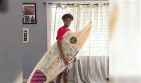 夏威夷,歐胡島,鯊魚,衝浪,虎鯊。(圖/翻攝自推特)