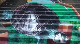 曾先生階梯做畫完成品。（圖／曾進成先生授權）