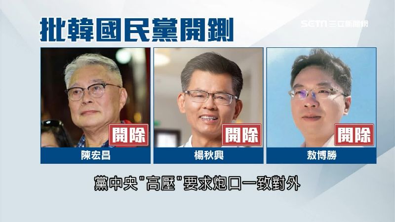 批韓遭開除！楊秋興、敖博勝批一言堂