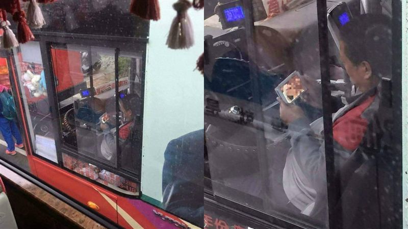 客運司機塞車看影片　螢幕畫面超母湯