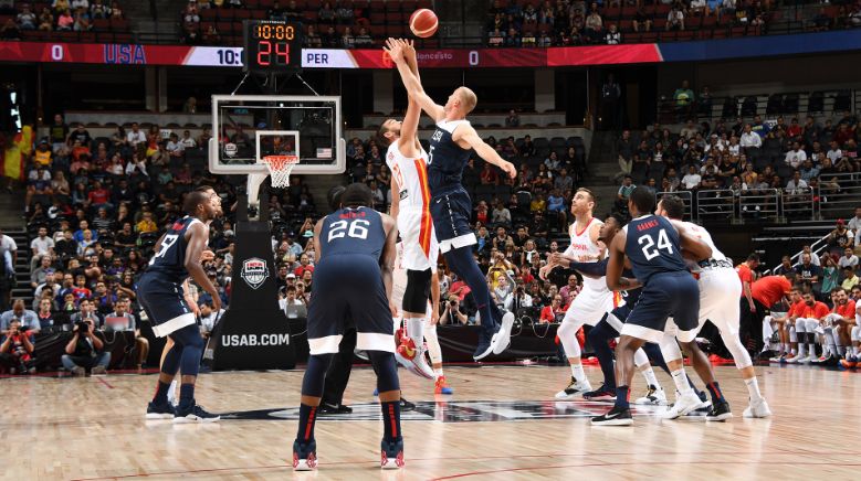 籃球／美國隊熱身賽小勝西班牙