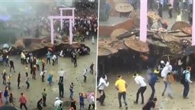 （圖／翻攝自推特）印度,巴格瓦節,女神,石塊