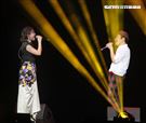 高音天后丁噹擔任趙傳演唱會嘉賓，雙世代小小鳥對尬，挑戰觀眾耳膜。（記者邱榮吉/攝影）