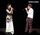 高音天后丁噹擔任趙傳演唱會嘉賓，雙世代小小鳥對尬，挑戰觀眾耳膜。（記者邱榮吉/攝影）