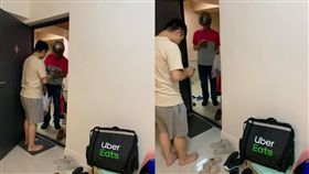 冤家路窄！外送員爽叫別家外送　網：不打一架再走嗎？（圖／翻攝自臉書爆廢公社）