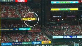 ▲Paul DeJong的全壘打球停在這裡。（圖／取自美國職棒）