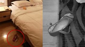 鬼月單獨住酒店！他一進房驚見床底「詭異繡花鞋」嚇壞：只剩一隻…(圖/翻攝自微博)