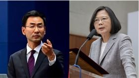 中國外交部發言人耿爽、總統蔡英文（組合圖／資料照、翻攝自蔡英文臉書）