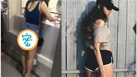 真理褲,熱褲,卡縫,網友（圖／翻攝畫面）