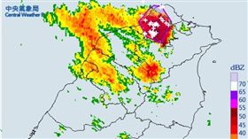 恐淹水！氣象局對台北、新北市發大雷雨特報（圖／氣象局）