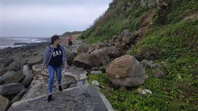 澎湖縣,馬公市,玄武岩,降雨,落石,安全(圖/馬公市公所提供)中央社