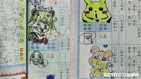 連絡簿,塗鴉,插畫,家長,老師(周媽媽授權提供)