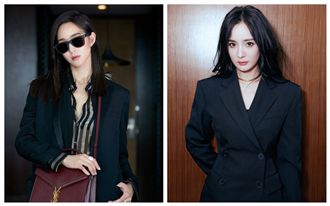 黑西裝外套怎搭？楊冪張鈞甯性感爆棚