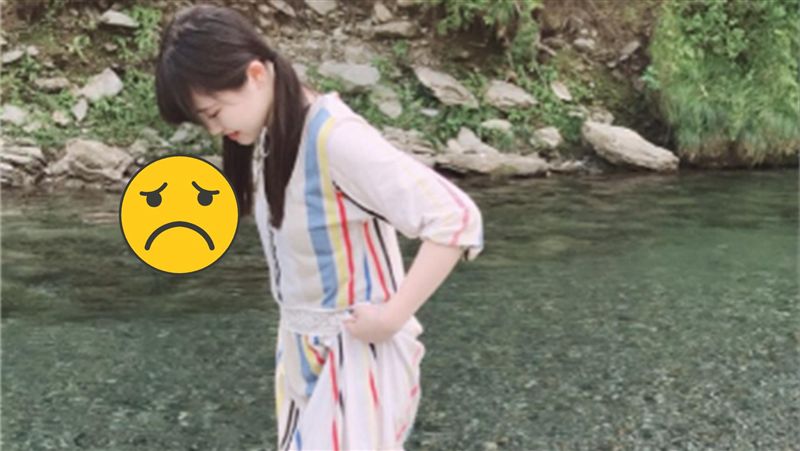 女星曬遊玩照　粉絲驚見溪中詭影