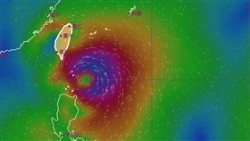 白鹿颱風風場預測圖/氣象局