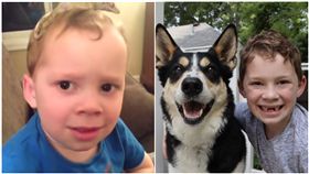  美國一名小男孩，6年前因為一段逗趣的「假笑」影片在網路上爆紅，甚至紅到大陸、台灣，男孩尷尬又不失禮貌的笑臉成為大家的愛用表情貼圖，許多媒體爭相採訪，他也上遍了大大小小的節目、成為人氣網紅。但如今6年過去了，有網友發現，這名「假笑男孩」似乎在臉上留下了假笑的後遺症，今年才要滿9歲的他，眼下居然浮現多條細紋。（圖／翻攝自微博）