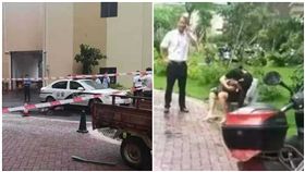 意外來臨時，擋都擋不住！大陸海南省海口市一名5歲女童，21日在回家的路上，經過社區一處步道時，突然被高空掉落的一扇玻璃窗砸中，當場倒地不起，一旁目擊整起意外事件的女童媽媽嚇到崩潰痛哭，只能抱起女兒血流如注的身體坐在一旁石凳上，後來路過的鄰居幫忙叫救護車將女童送往醫院，但她傷勢過重，最終還是回天乏術。（圖／翻攝自看看新聞）