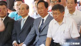 ▲柯文哲、郭台銘、王金平，三人同框「823紀念音樂會」。（圖／資料照）