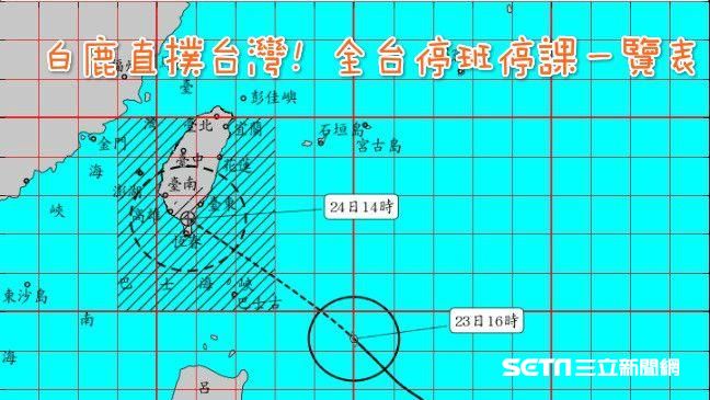 白鹿加速撲台！24日停班停課一覽表