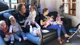 ▲Kendall說：「儘管照顧四寶的過程，可能會很辛苦、很多挑戰，但在經歷了三年沒有消息的低潮，現在的每分每秒都是值得的。」。（圖／AP/Caters TV　授權）