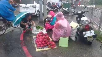台東攤販冒風雨賣菜　民眾不捨買單