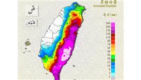 白鹿颱風,雨瀑,玉里,花蓮,累計雨量