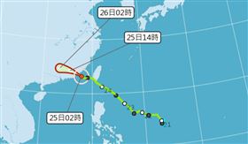 輕颱「白鹿」快閃！最快上半天解除海警　金門嚴防強風豪雨
圖中央氣象局