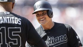 張育成大聯盟生涯首安，（圖／美聯社／達志影像）