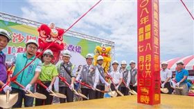 沙圳橋橋梁改建工程預計2020年5月完工，將大幅改善埔心溪排水能力(圖/桃園市政府)