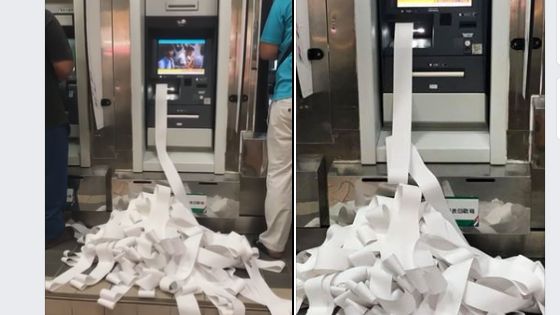 提款機狂吐x！網友：怎麼是吐這個啦