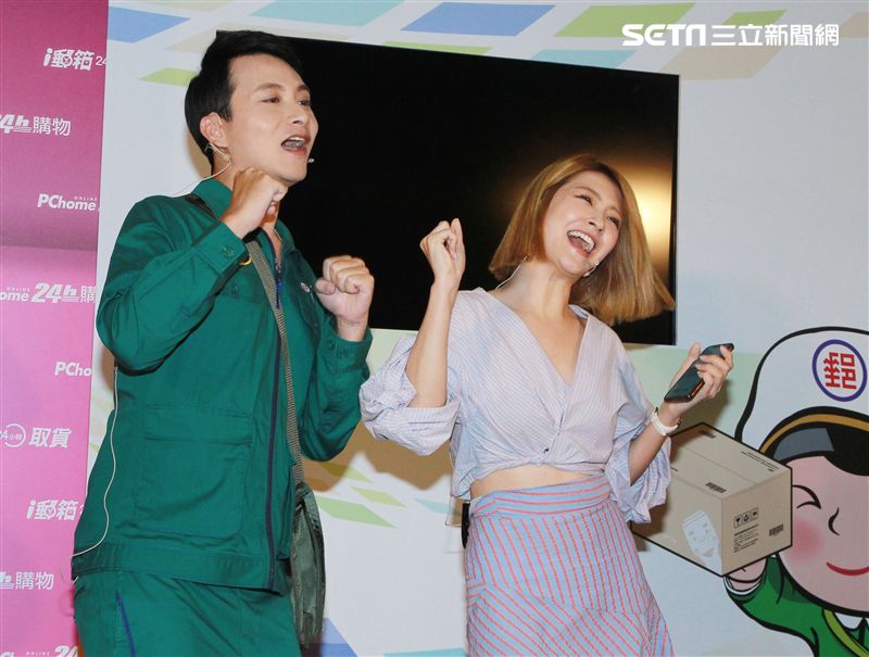 孟澔、網紅蓓蓓一起出席郵箱活動推廣大使。（記者邱榮吉/攝影）