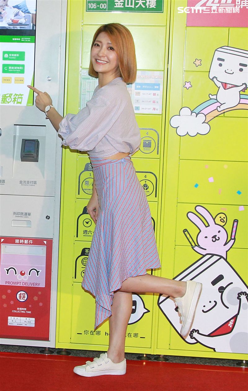 孟澔、網紅蓓蓓一起出席郵箱活動推廣大使。（記者邱榮吉/攝影）